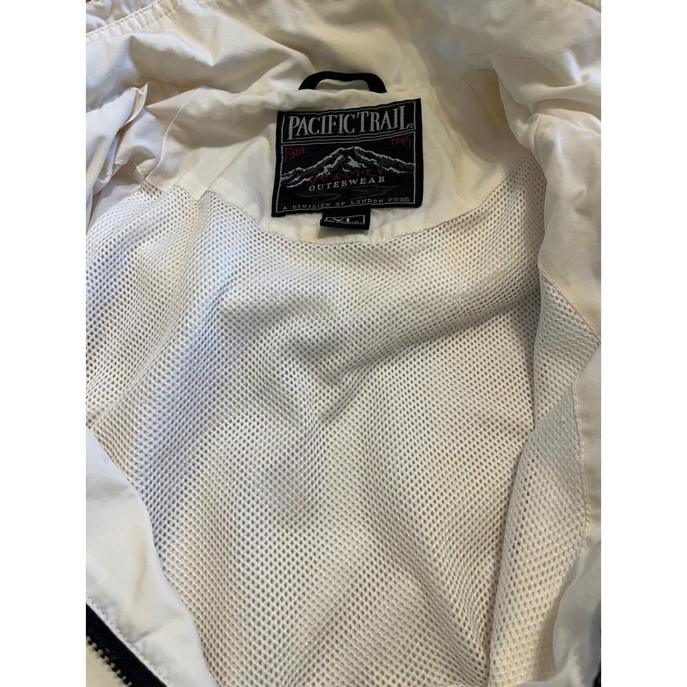 Vintage Pacific Trail DadCore Sportswear FullZip Windbreaker Jacket Ivory SizeXL - Picture 6 of 8